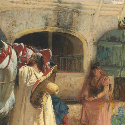 Fuori Per Un Giro Costantino Algeria Frederick Arthur Bridgman fab39 quadro stampato su tela