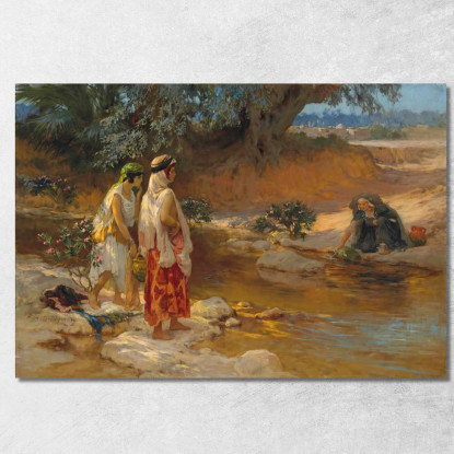 Sulle Rive Del Wadi Frederick Arthur Bridgman fab40 quadro stampato su tela