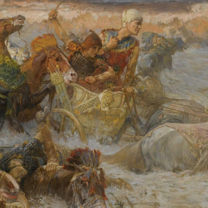 Il Faraone E Il Suo Esercito Inghiottiti Dal Mar Rosso Frederick Arthur Bridgman fab42 quadro stampato su tela