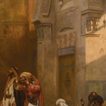 Preghiera Nella Moschea Del Cairo Frederick Arthur Bridgman fab46 quadro stampato su tela