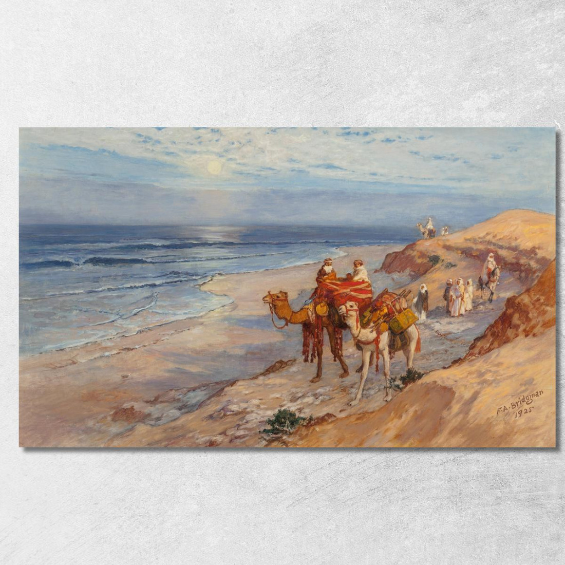 Sulla Costa Di Tangeri L'Atlantico Frederick Arthur Bridgman fab51 quadro stampato su tela