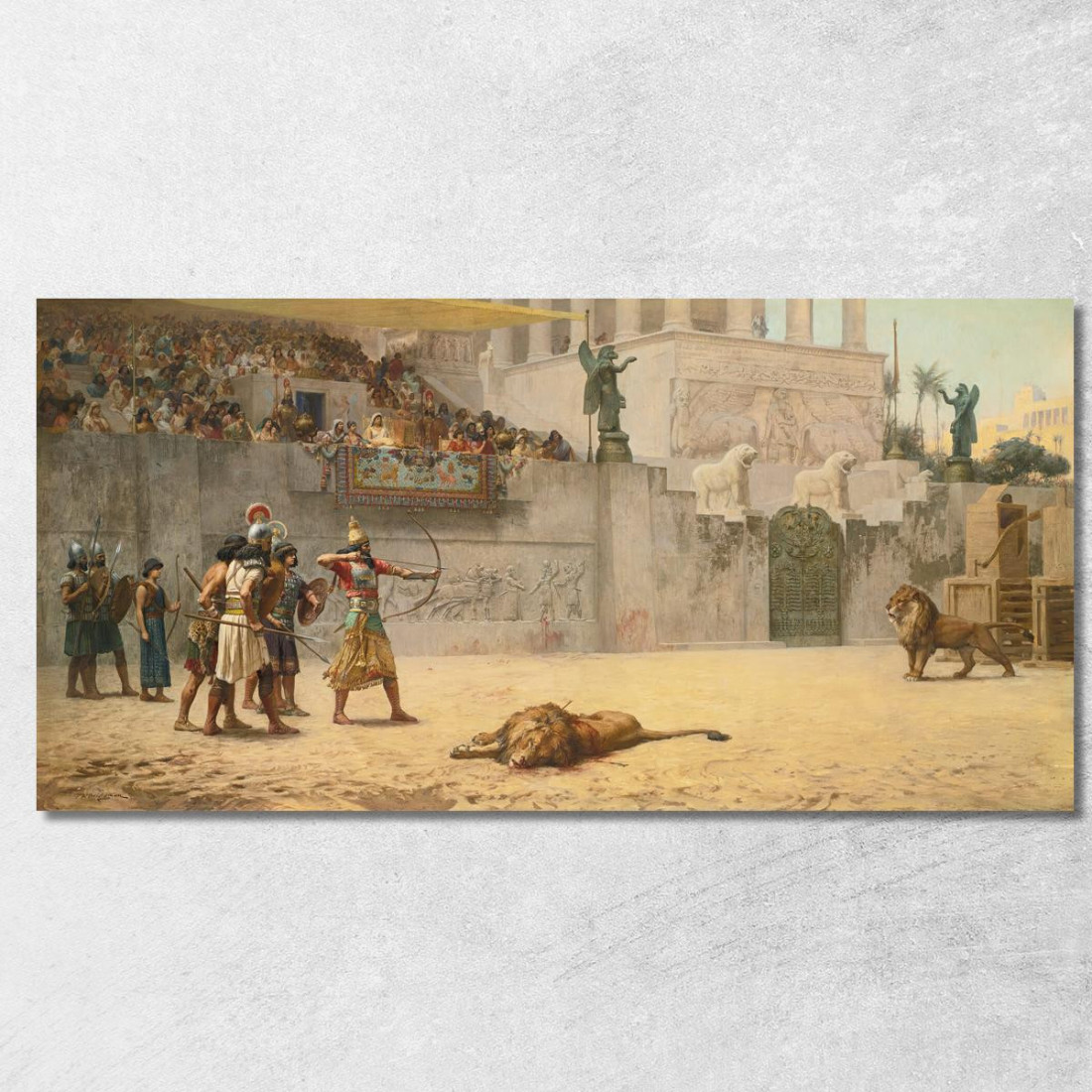 La Deviazione Di Un Re Assiro Frederick Arthur Bridgman fab55 quadro stampato su tela