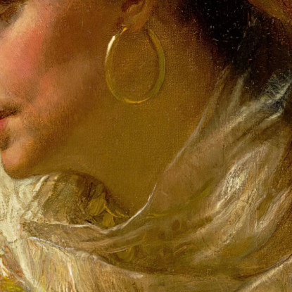 Lo Sguardo Frederick Arthur Bridgman fab56 quadro stampato su tela