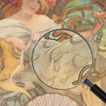 Biscotti Lefèvre-Utile Alphonse Mucha amu20 quadro stampato su tela