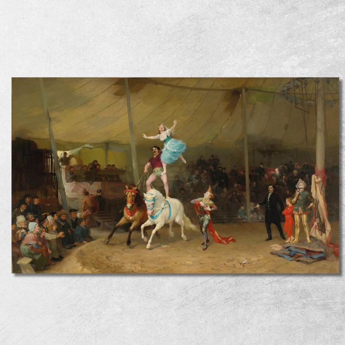 Un Cirque En Province Il Circo Americano In Francia Frederick Arthur Bridgman fab70 quadro stampato su tela