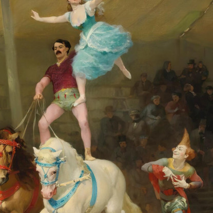 Un Cirque En Province Il Circo Americano In Francia Frederick Arthur Bridgman fab70 quadro stampato su tela