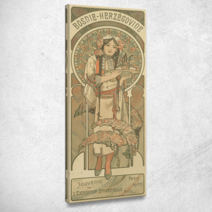 Esposizione Mondiale Alphonse Mucha amu24 quadro stampato su tela