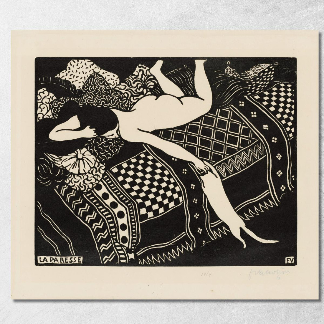 Pigrizia Félix Vallotton fvl29 quadro stampato su tela