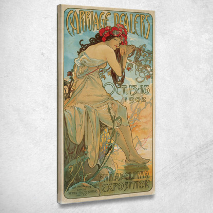 Commercianti Di Carrozze Alphonse Mucha amu26 quadro stampato su tela