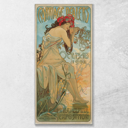 Commercianti Di Carrozze Alphonse Mucha amu26 quadro stampato su tela