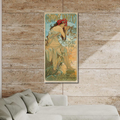 Commercianti Di Carrozze Alphonse Mucha amu26 quadro stampato su tela