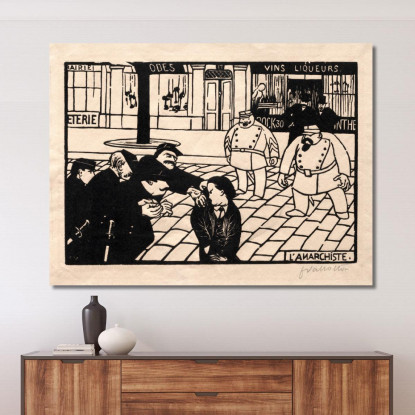 L'Anarchico Félix Vallotton fvl48 quadro stampato su tela