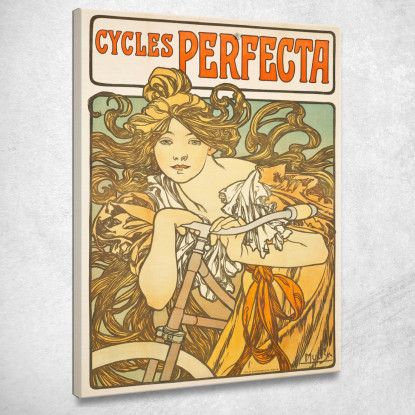 Cicli Perfetti Alphonse Mucha amu32 quadro stampato su tela