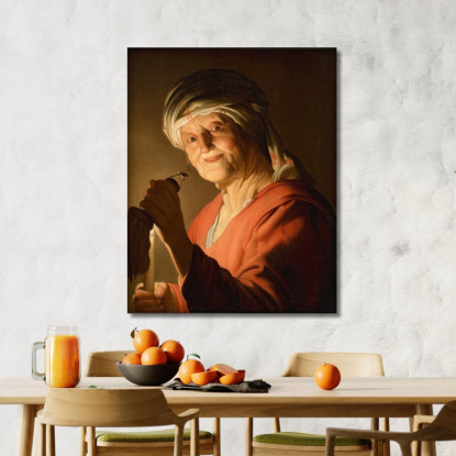 Un'Anziana Signora Gerard van Honthorst gvh10 quadro stampato su tela