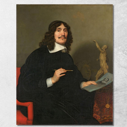 Ritratto Di Un Artista Gerard van Honthorst gvh32 quadro stampato su tela