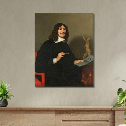 Ritratto Di Un Artista Gerard van Honthorst gvh32 quadro stampato su tela