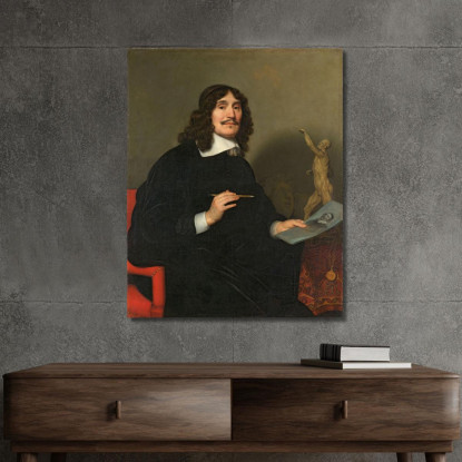 Ritratto Di Un Artista Gerard van Honthorst gvh32 quadro stampato su tela