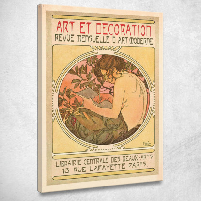 Materiali Decorativi Alphonse Mucha amu36 quadro stampato su tela