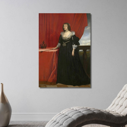 Ritratto Di Elisabetta Stuart Regina Di Boemia Gerard van Honthorst gvh34 quadro stampato su tela