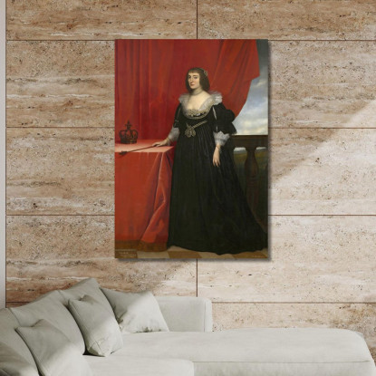 Ritratto Di Elisabetta Stuart Regina Di Boemia Gerard van Honthorst gvh34 quadro stampato su tela