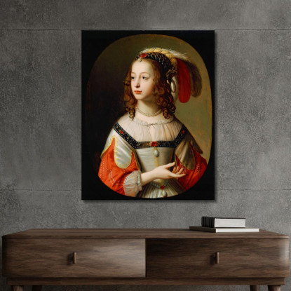 Ritratto Di Sophia Principessa Palatina Gerard van Honthorst gvh37 quadro stampato su tela