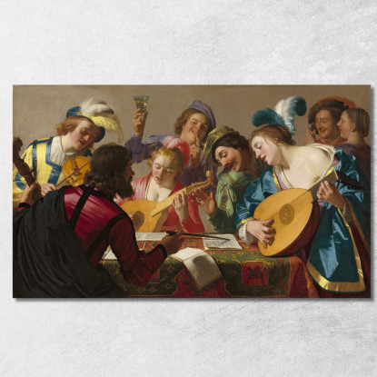 Il Concerto Gerard van Honthorst gvh45 quadro stampato su tela