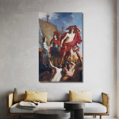 Lo Sbarco Di Maria Stuarda Salutato Da Guglielmo Ii Gerard van Honthorst gvh47 quadro stampato su tela