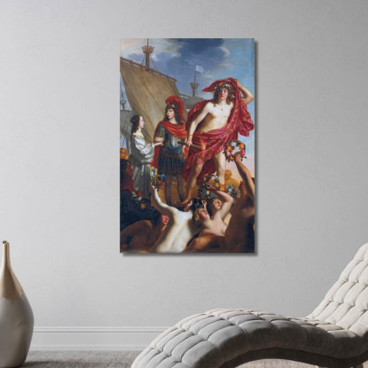 Lo Sbarco Di Maria Stuarda Salutato Da Guglielmo Ii Gerard van Honthorst gvh47 quadro stampato su tela