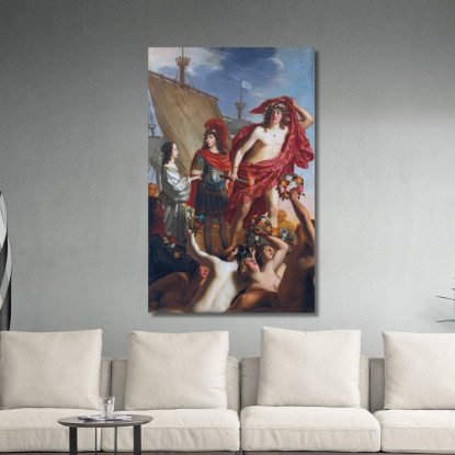 Lo Sbarco Di Maria Stuarda Salutato Da Guglielmo Ii Gerard van Honthorst gvh47 quadro stampato su tela