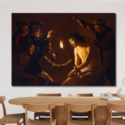 La Derisione Di Cristo Gerard van Honthorst gvh53 quadro stampato su tela