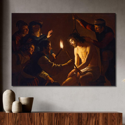 La Derisione Di Cristo Gerard van Honthorst gvh53 quadro stampato su tela