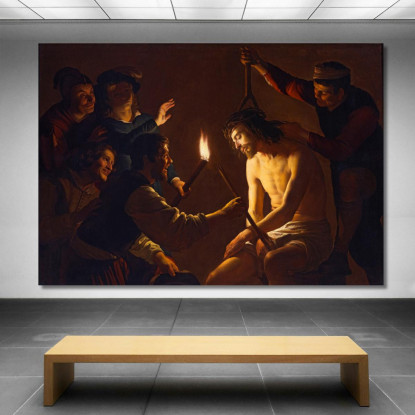 La Derisione Di Cristo Gerard van Honthorst gvh53 quadro stampato su tela