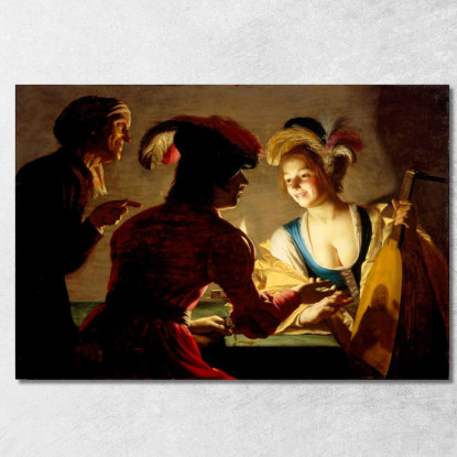 La Procuratrice Gerard van Honthorst gvh54 quadro stampato su tela