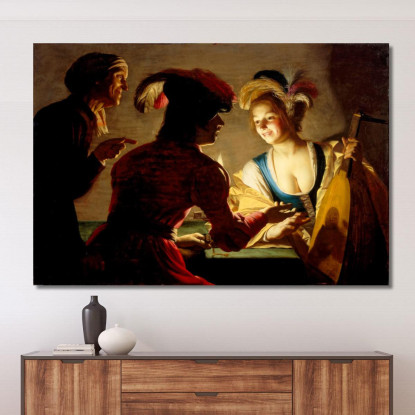 La Procuratrice Gerard van Honthorst gvh54 quadro stampato su tela