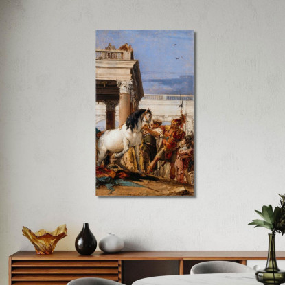 Alessandro E Bucefalo Giovanni Battista Tiepolo gbt2 quadro stampato su tela