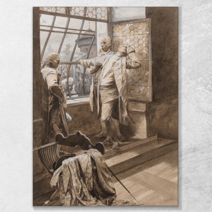 Correre Katte Alphonse Mucha amu40 quadro stampato su tela