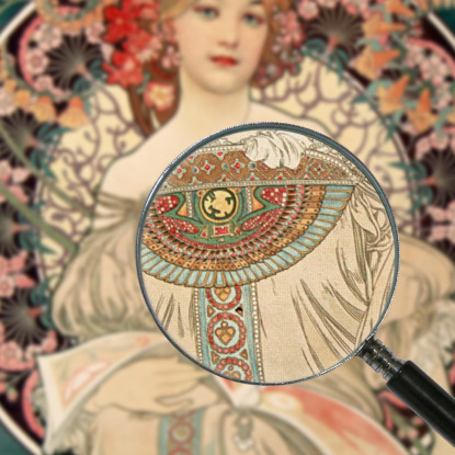 F. Champenois Alphonse Mucha amu41 quadro stampato su tela