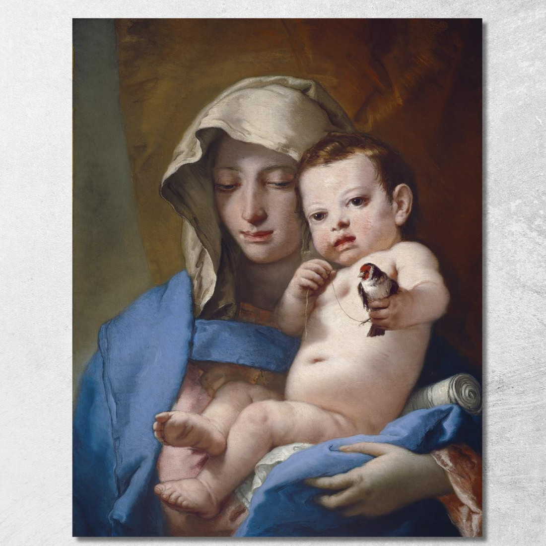 Madonna Del Cardellino Giovanni Battista Tiepolo gbt23 quadro stampato su tela