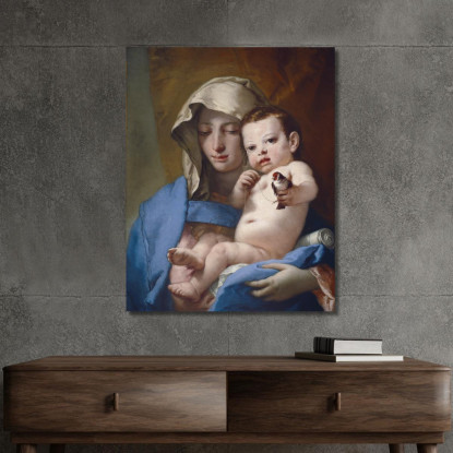 Madonna Del Cardellino Giovanni Battista Tiepolo gbt23 quadro stampato su tela