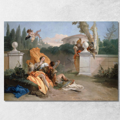 Rinaldo E Armida Nel Suo Giardino Giovanni Battista Tiepolo gbt27 quadro stampato su tela