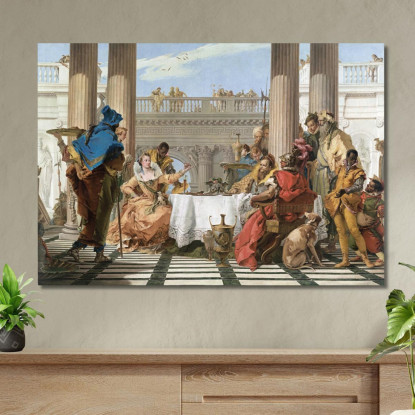 Il Banchetto Di Cleopatra Giovanni Battista Tiepolo gbt37 quadro stampato su tela
