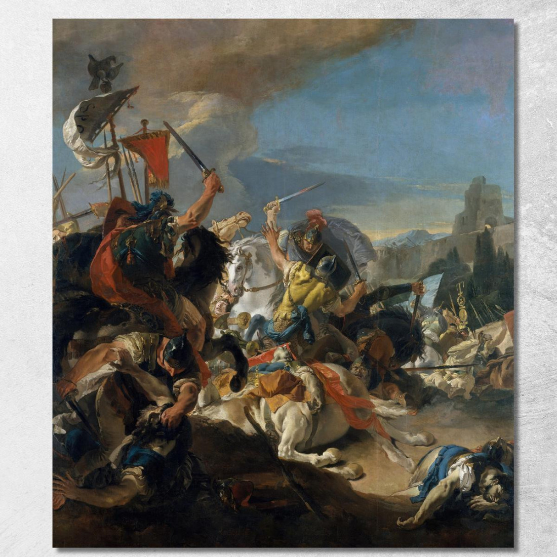 La Battaglia Di Vercellae Giovanni Battista Tiepolo gbt38 quadro stampato su tela