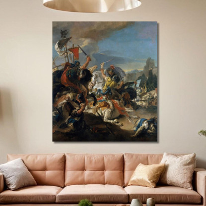 La Battaglia Di Vercellae Giovanni Battista Tiepolo gbt38 quadro stampato su tela