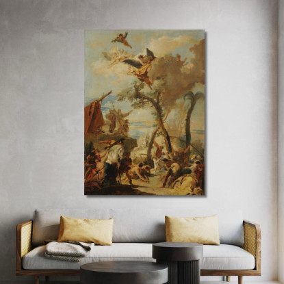 Gli Ebrei Raccolgono La Manna Nel Deserto Giovanni Battista Tiepolo gbt45 quadro stampato su tela
