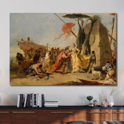 L'Incontro Di Antonio E Cleopatra Giovanni Battista Tiepolo gbt51 quadro stampato su tela