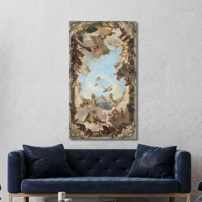 Ricchezza E Benefici Della Monarchia Spagnola Sotto Carlo Iii Giovanni Battista Tiepolo gbt55 quadro stampato su tela