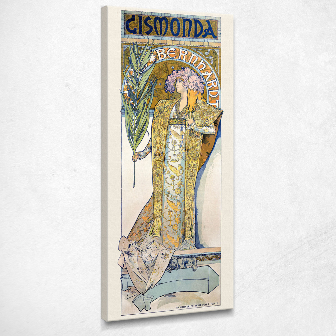 Gismonda 1894 Alphonse Mucha amu48 quadro stampato su tela