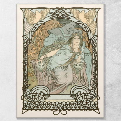 Ilsee Principessa Di Tripoli 1897 Alphonse Mucha amu50 quadro stampato su tela