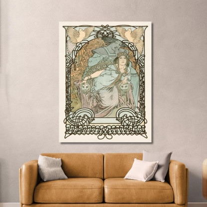 Ilsee Principessa Di Tripoli 1897 Alphonse Mucha amu50 quadro stampato su tela