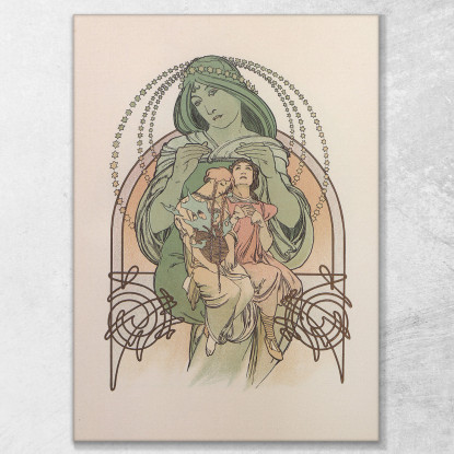 Ilsée Principessa Di Tripoli Alphonse Mucha amu52 quadro stampato su tela